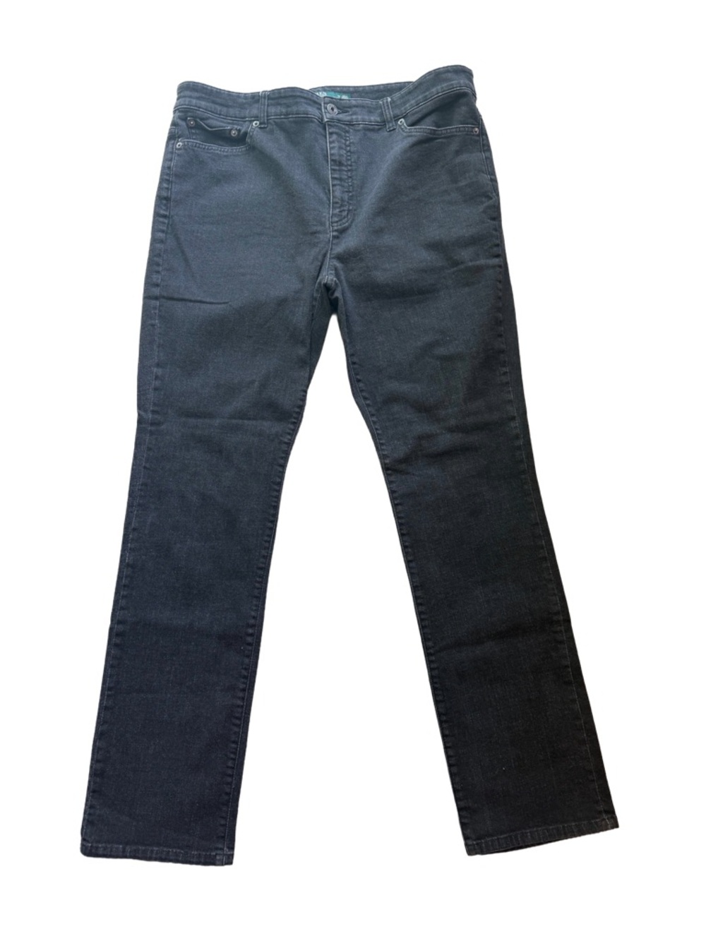 Lauren Ralph Lauren Women's Straight Leg Jeans in Dark Black